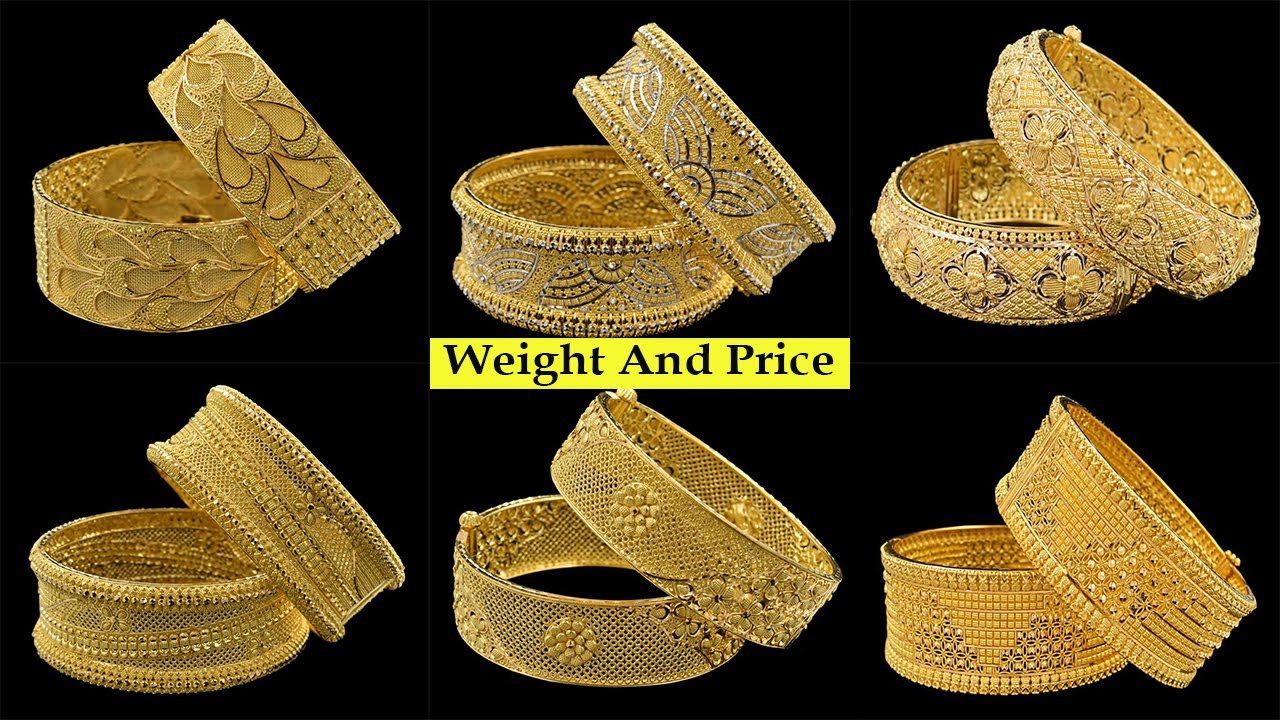 Latest Gold Kada Bangles Designs 2021 With Weight And Price|| Shridhi Vlog