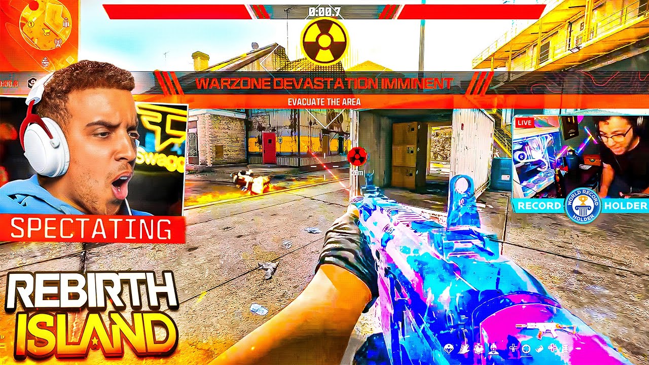 SPECTATING WORLD RECORD NUKE *SOLO QUADS* on REBIRTH ISLAND!