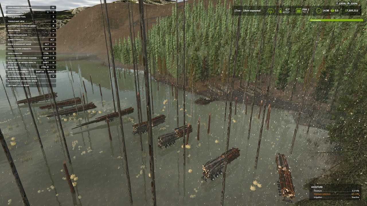 FS25 Swamp Logging on Mr. TBones map with FDR Mods