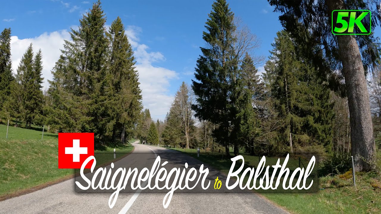 Driver's View: Driving from Saignelégier to Balsthal, Switzerland 🇨🇭
