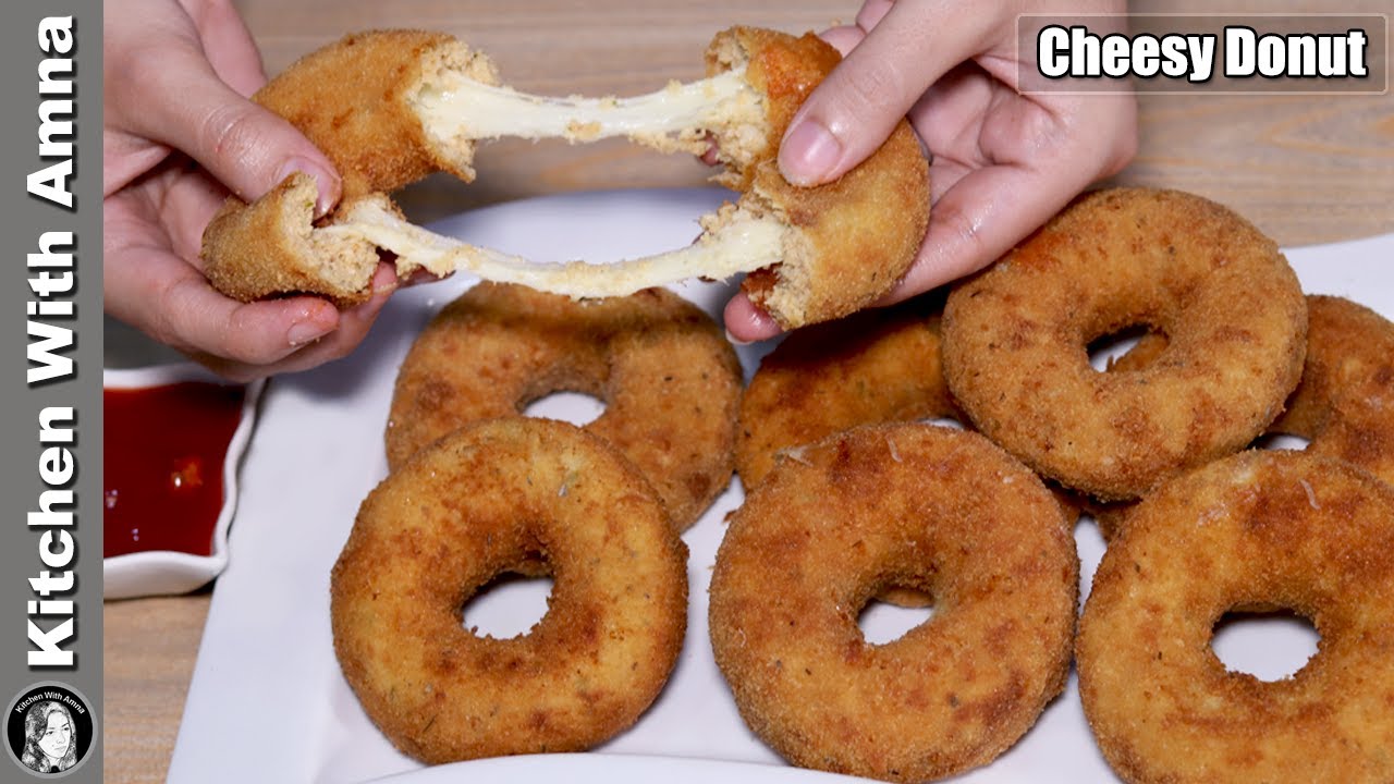 Cheesy Chicken Donuts Recipe | Ramadan Recipes For Iftar | Kitchen With Amna