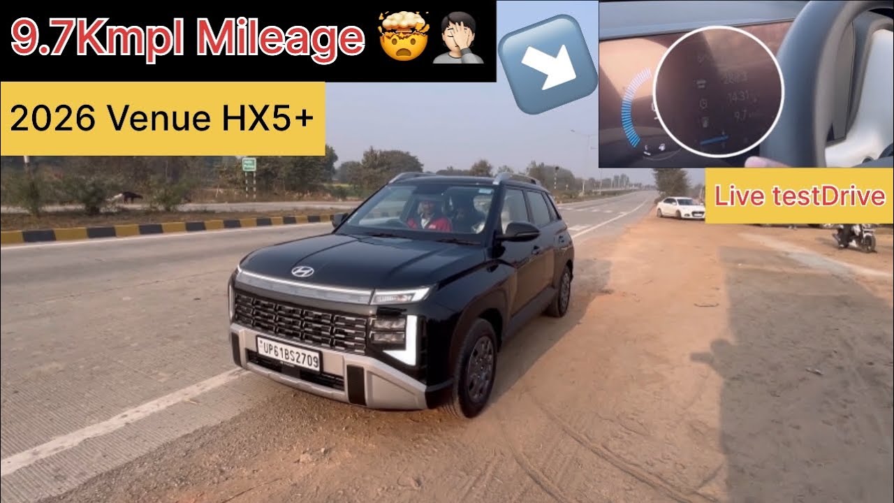 New Hyundai Venue 2026 HX5+ Test Drive Review 🔥 Mileage, Features & Performance