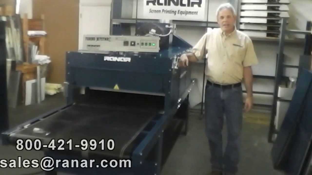 Screen Printing Conveyor Dryer, Dry Water Based & Dicharge inks