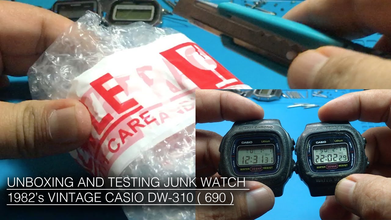 UNBOXING AND REVIVING $20 1982's VINTAGE CASIO DW-310 ( 690 ) JUNK WATCH LOT HAUL | WATCH REPAIR