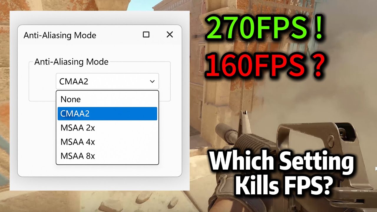 CS2: Влияние настроек антиалиасинга на FPS!