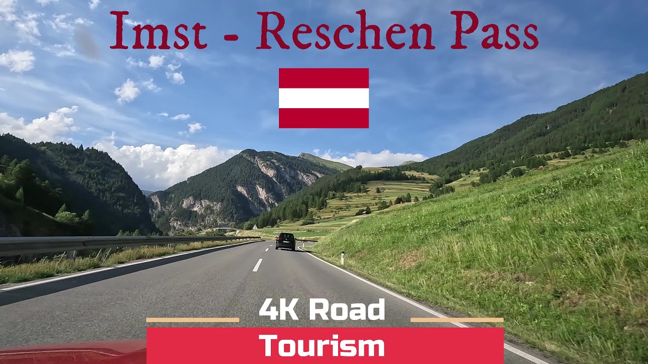 Driving in The Austrian Alps from Imst to Reschen Pass