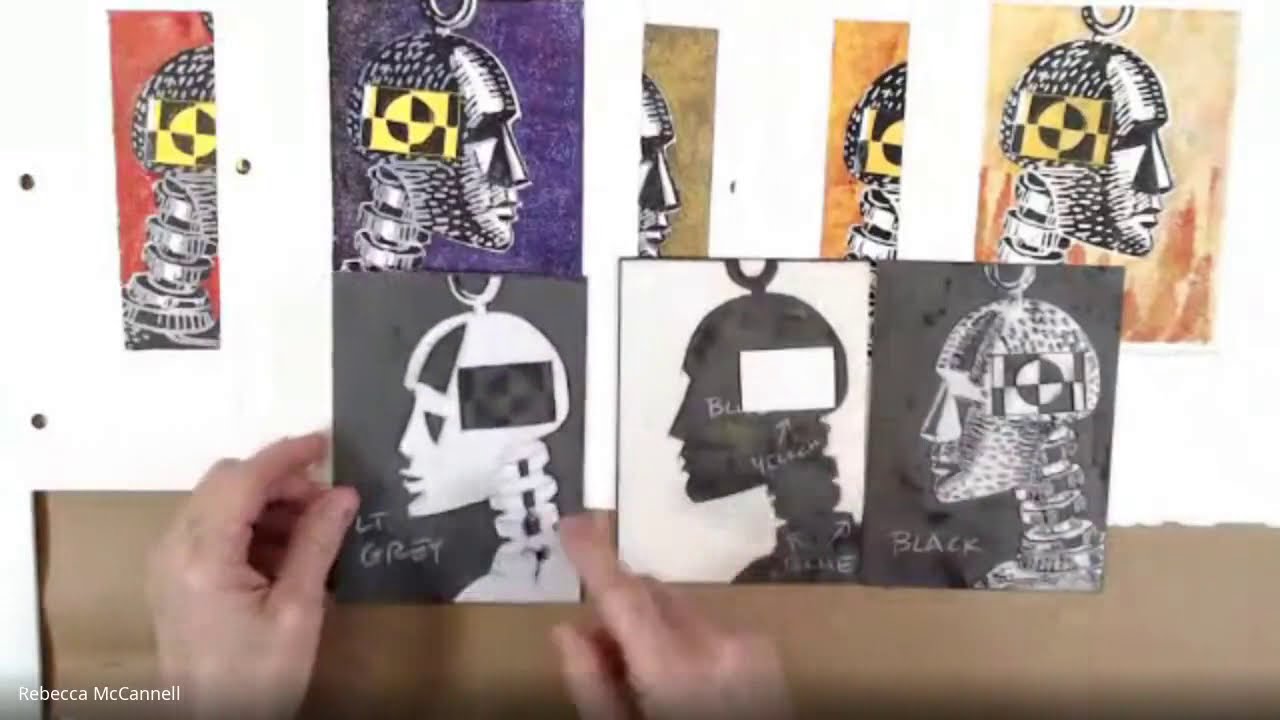 Scratch Foam Monoprint Sampler (Multiplate Technique)