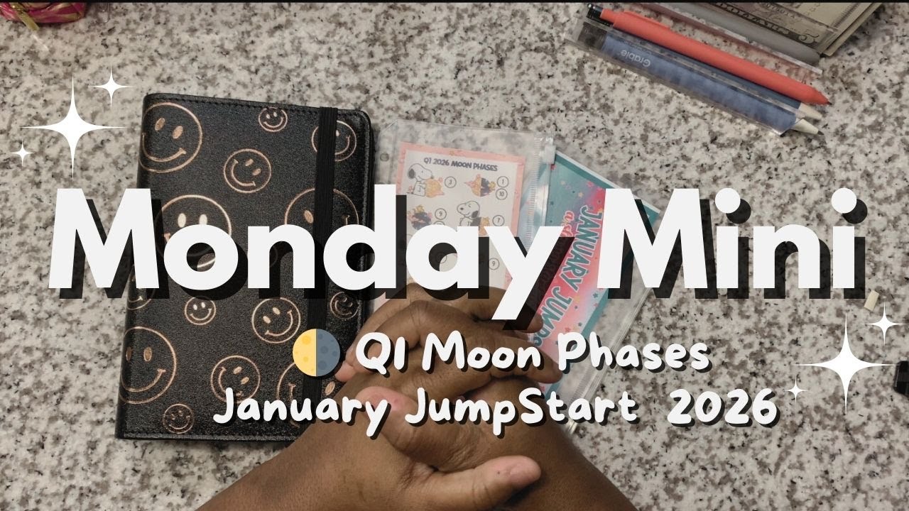 Monday Mini Challenges | $60 | 🌗 Q1 Moon Phases | Jan Jump Start 2026 | Sinking Funds |