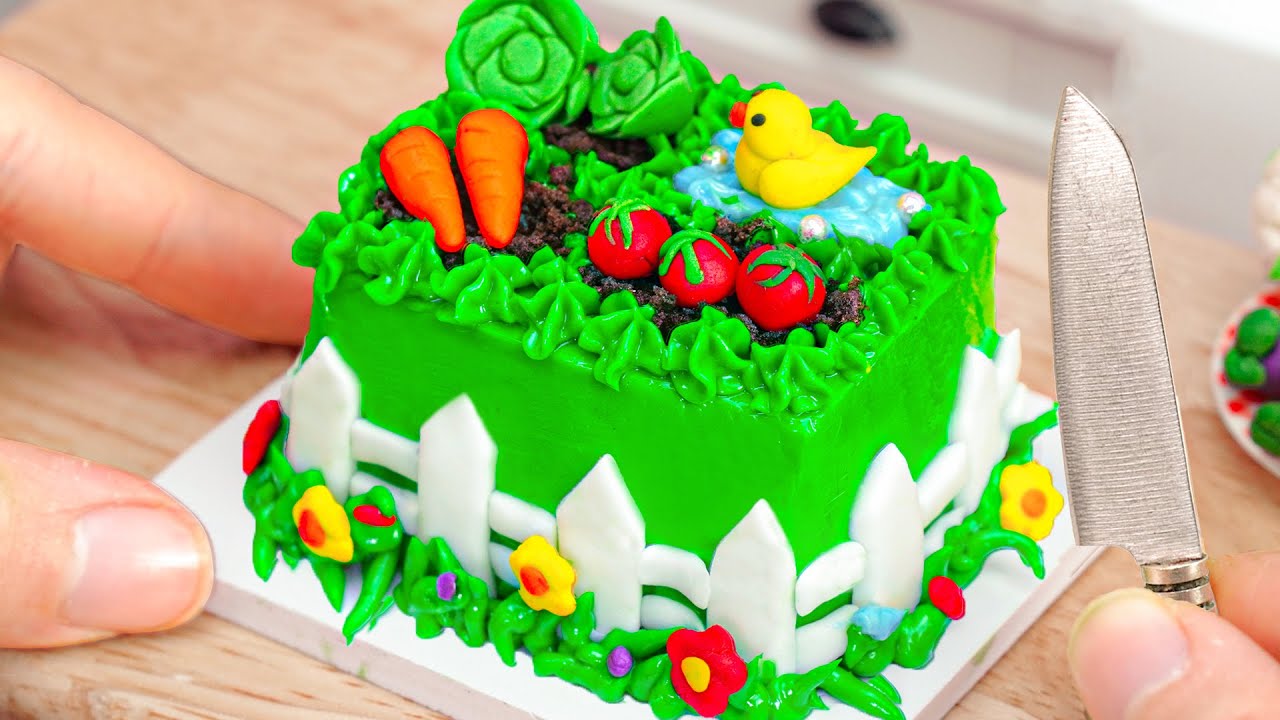 🍀 How To Make Miniature Sweet Garden Cake Decorating | Yummy Tiny Chocolate Cake By Mini Cakes