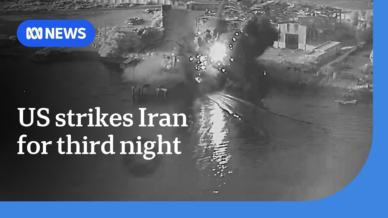 US launches new strikes on Iran&rsquo;s military assets for a third night | ABC NEWS