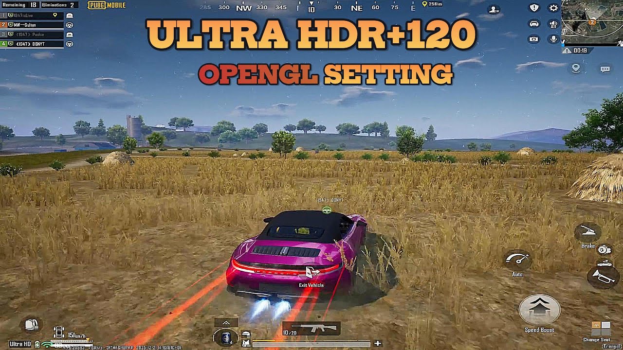 🔥 UNLOCK REAL OpenGL+ Ultra HDR 120 FPS 😱 | PUBG Mobile GameLoop (MFS Jungly)
