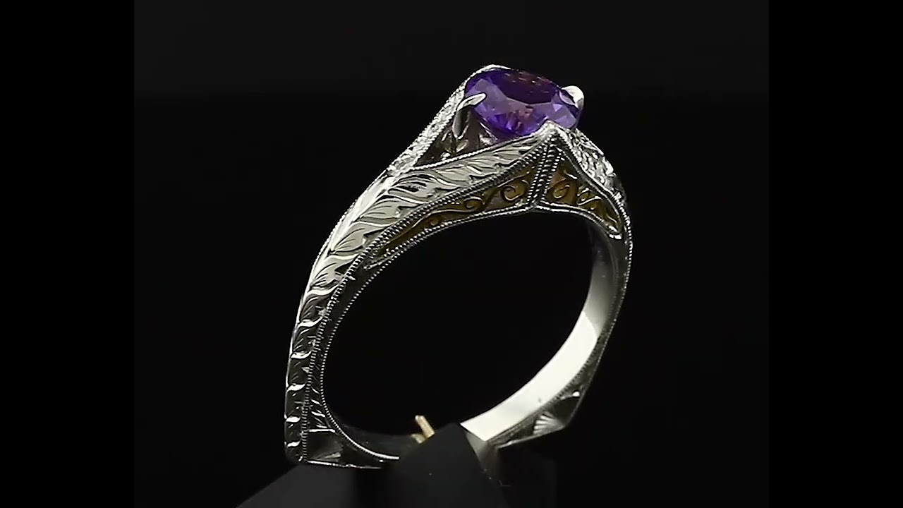 Wanderer Metalworks: Purple Sapphire Custom Engagement Ring