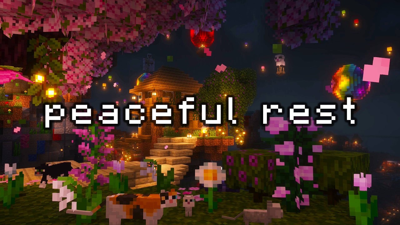 forget about today, sleep now... (minecraft music & soothing rain)