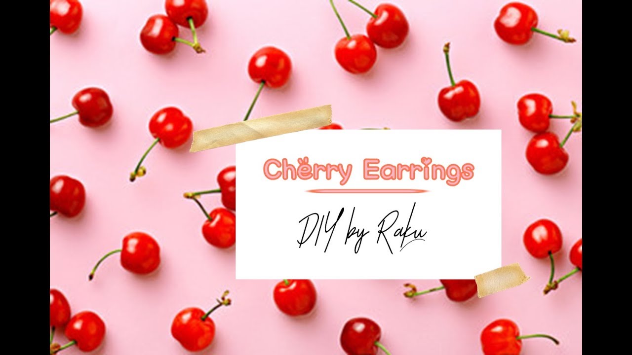 DIY Cherry Earrings (Aretes de Cereza) || 2 estilos - 2 styles. || Kakyoin Earrings, cherry earrings