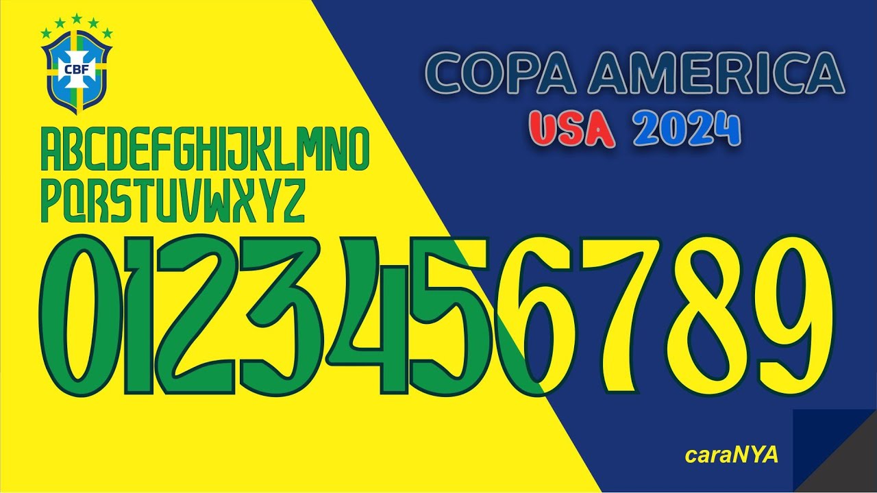 BRAZIL COPA AMERIKA 2024 | FREE FONT BRAZIL 2024 | Kit Font Copa America 2024