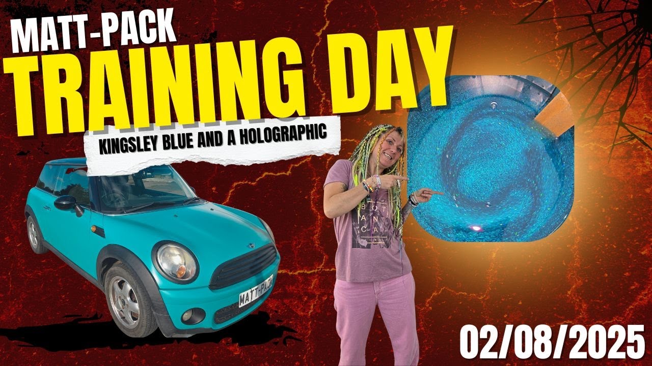Matt-Pack training day on 2nd August 2025. Kingsley Blue followed by a turquoise blue holographic