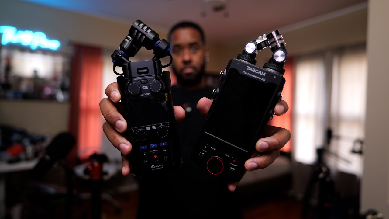 Zoom H5 Studio Vs. Tascam X8 | (On-Board Mic, Shure SM7B, MKH50, & RODE NTG5 - Louder Audio Version)