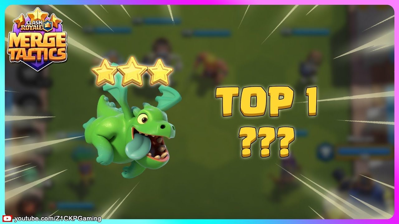 CAN 3-STAR BABY DRAGON GET ME TOP 1??? Merge Tactics Clash Royale Best Build Climb Rank - Z1CKP