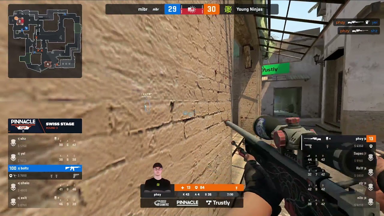 Phzy insane 1v3 Nip vs Mibr