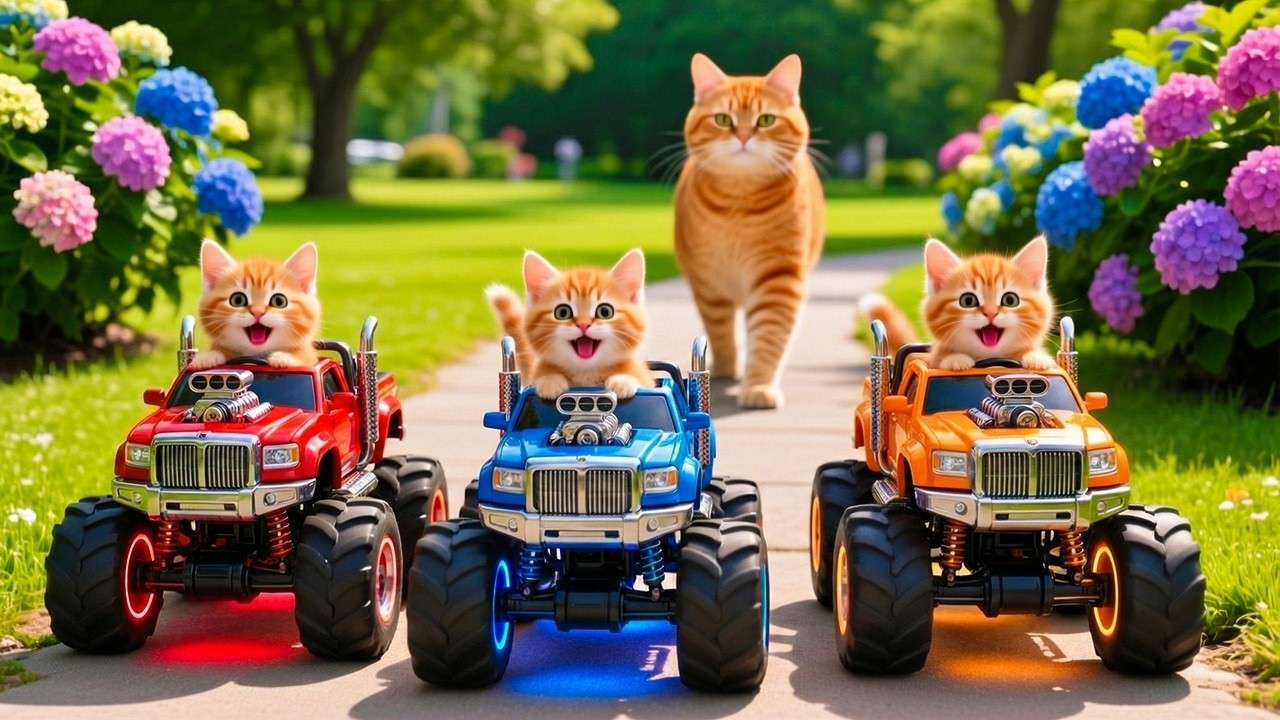 Mama Cat Trims Fur on the Farm and Makes Tiger Hat For Kittens At Home🐾🎩🐯