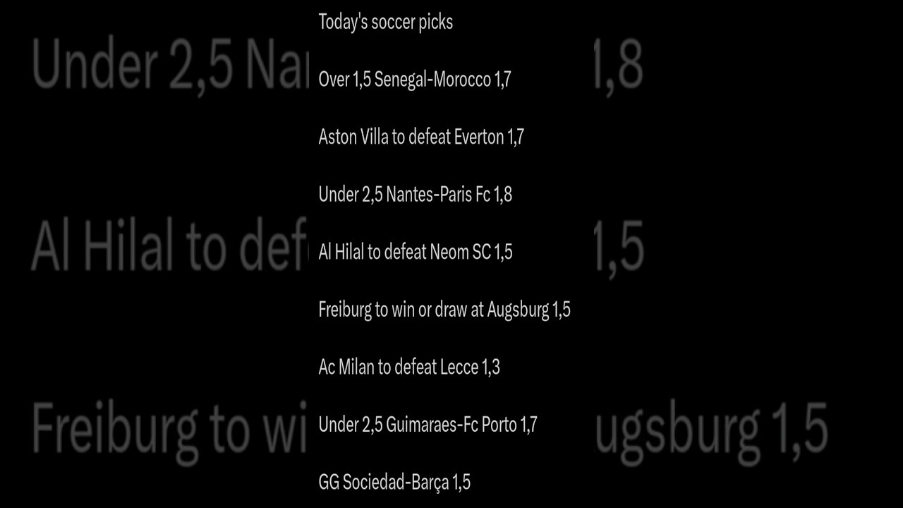 Soccer picks of the day 