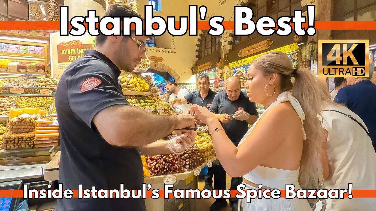 Explore Eminönü Market Istanbul 2024: 4K Walking Tour in Turkey's Bustling Bazaar
