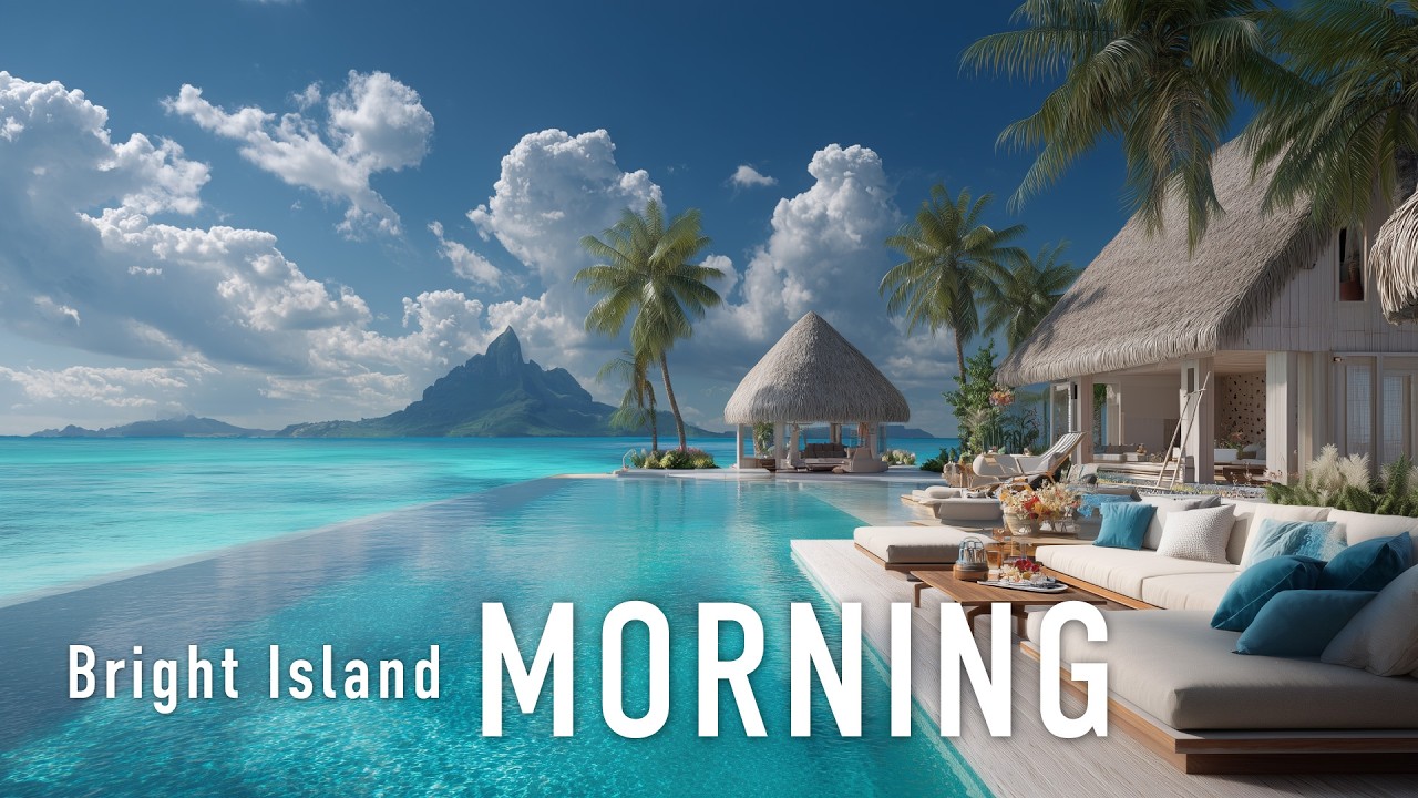 Bright Island Morning ☀️ Luxury Tropical Ocean Lounge & Chill 🌴【4K UHD】
