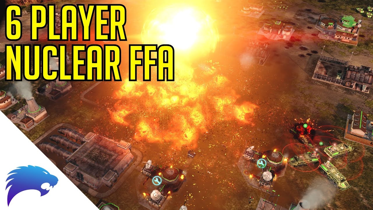 6 Player Nuclear FFA - Defcon 6 | Generals Evolution
