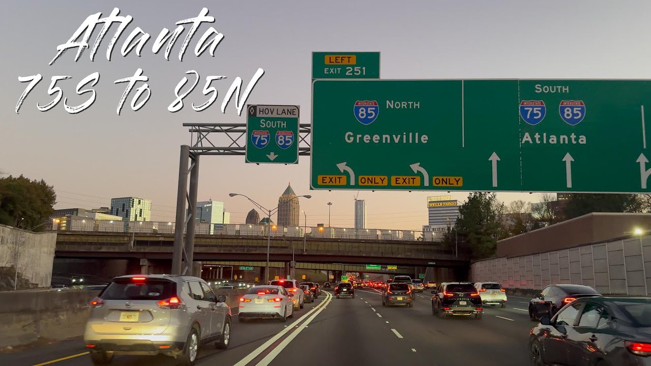 4K 60FPS POV Evening Drive 🚗🌆 | Atlanta, GA | I-75 South to I-85 North