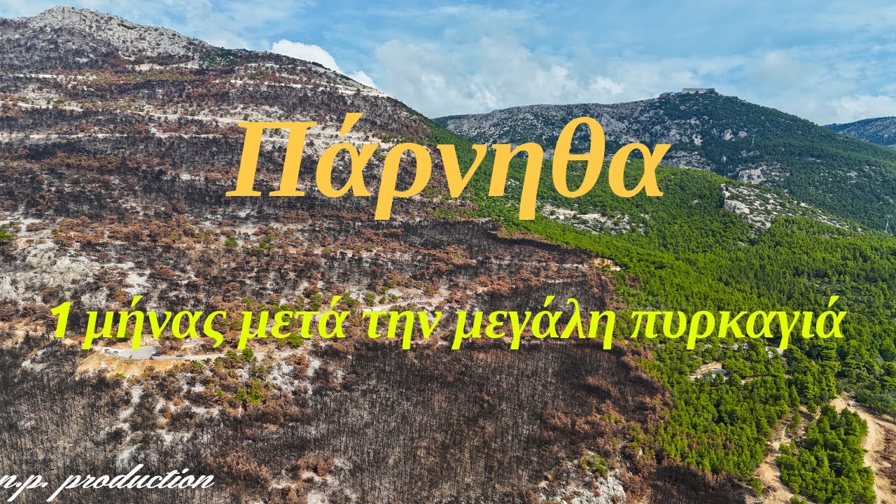Πάρνηθα: 1 μήνας μετά τη μεγάλη πυρκαγιά | Διαδρομή (4K)