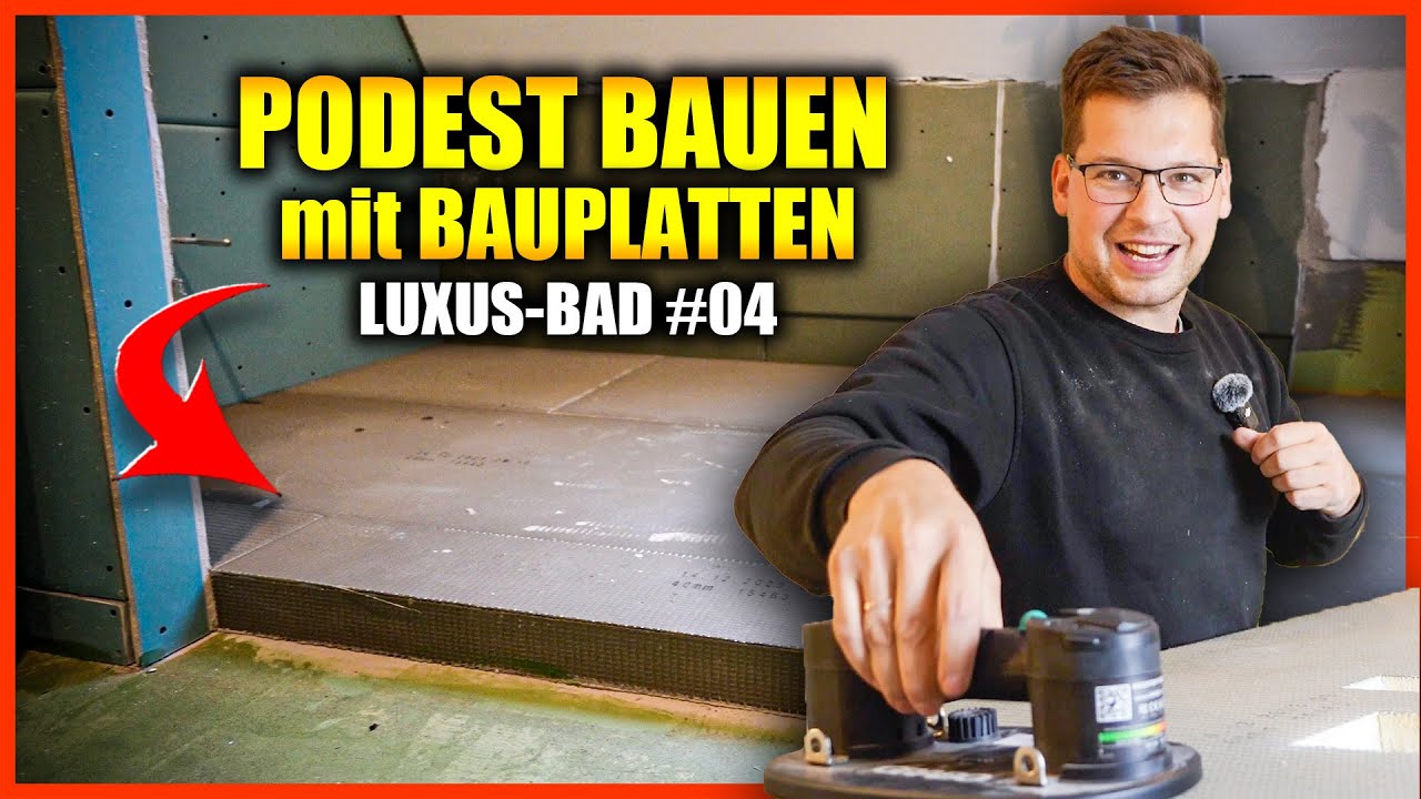 MASSIVES PODEST aus BAUPLATTEN selber bauen! | LUXUS-BAD #04 | Home Build Solution