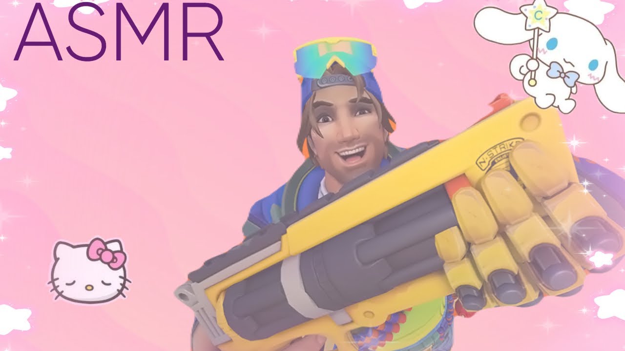 {ASMR Overwatch 2} New Nerf Cassidy skin + Gum Chewing and Whispers 🤓❤️