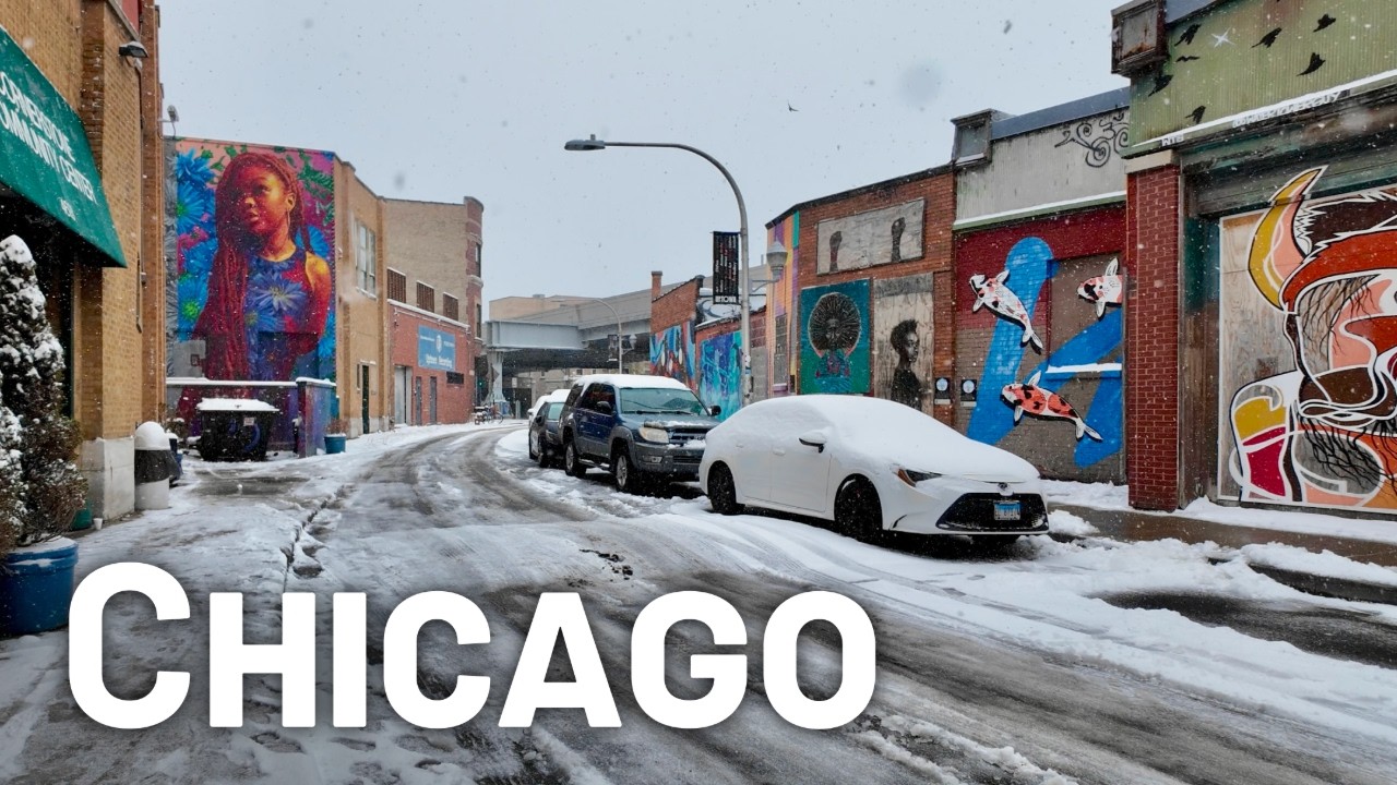 Chicago Winter Storm, Morning Walk in Uptown [4K] Monday, November 10, 2025