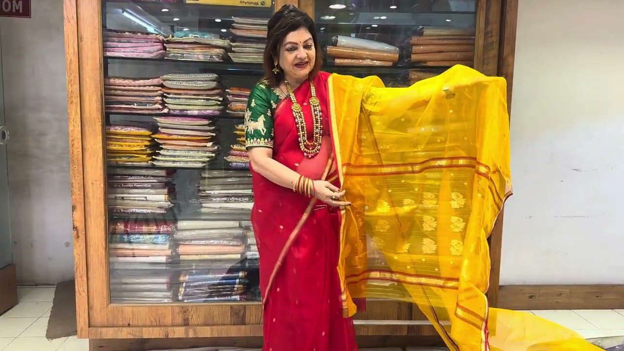 Original Chanderi Handloom Saree Collection, For Order check caption, Sakhee Saree Ichalkaranji