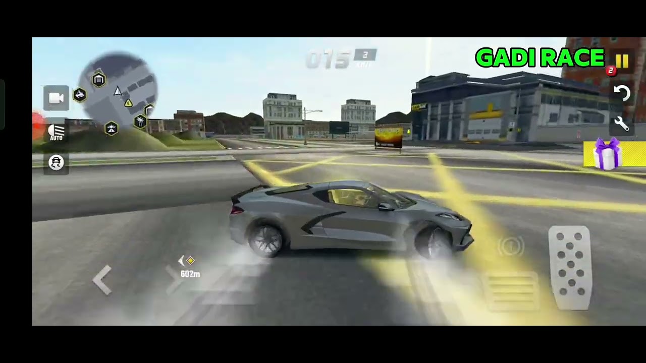 Car racing gaming video