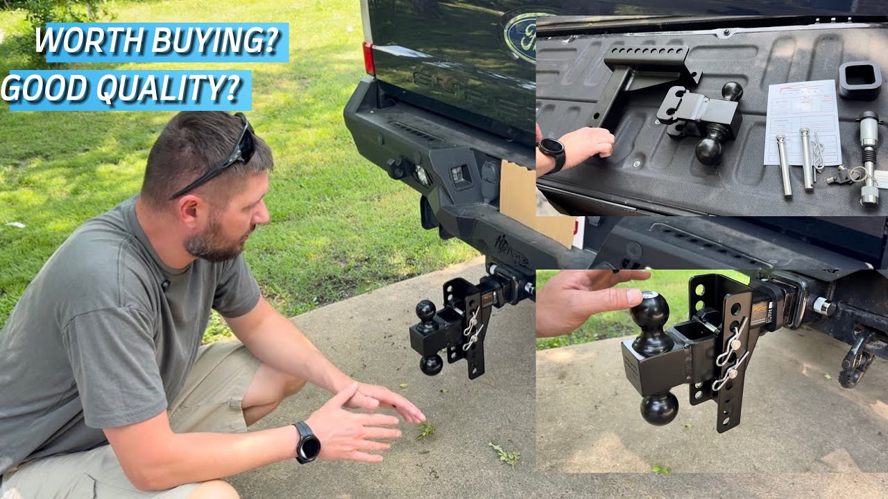 Adjustable Trailer Hitch -Drop Hitch (Fits 2-Inch Receiver) -