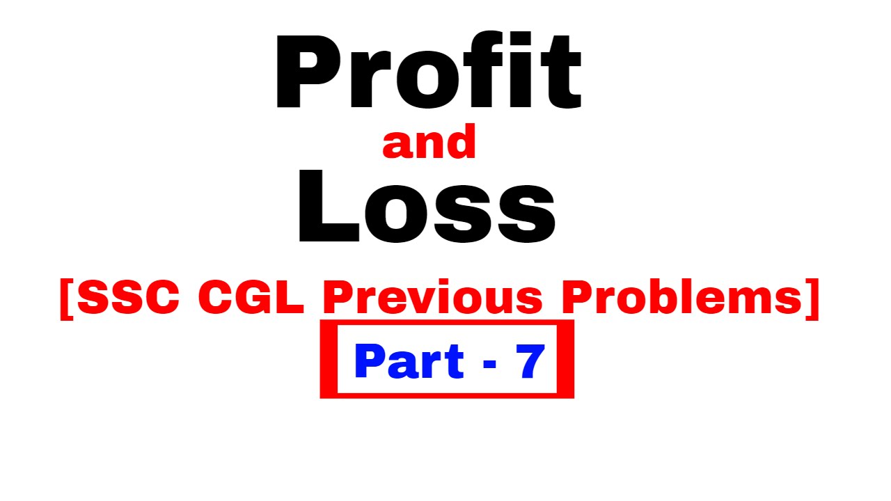 Profit and Loss Tricks  For Bank PO and SSC CGL [In Hindi] Part 7