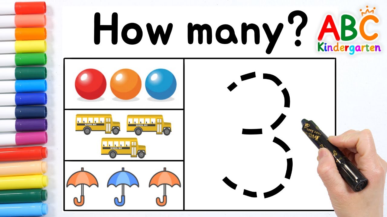 Учимся считать до 10 с учителем | Считаем одинаковые предметы в классе | Английский для дошкольников