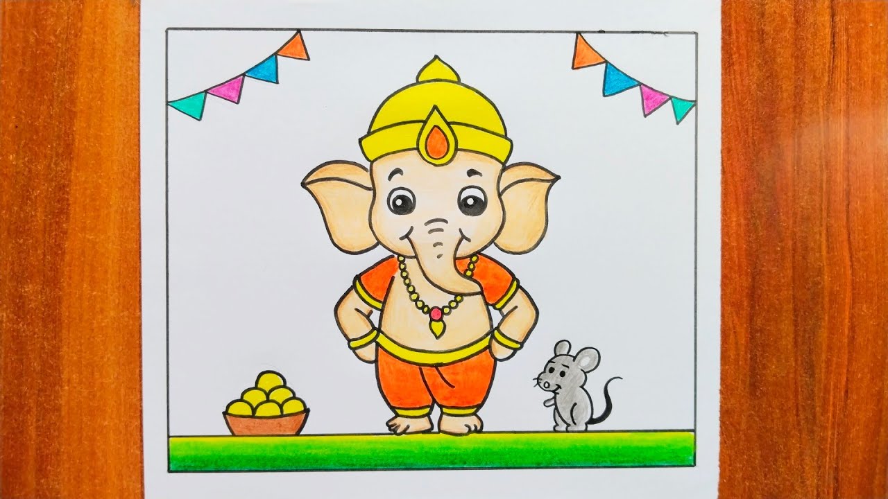 Ganesh Chaturthi Drawing / Ganesh Ji Drawing / Ganpati Bappa Drawing /Easy Drawing /Ganesh Ka Chitra