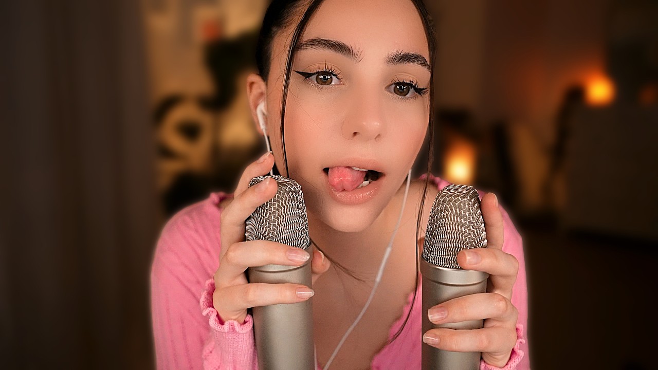 ASMR 3h slow Mouth Sounds 👄 with 2 Mics 🎙️🎙️ NO TALKING 🤫 VERY TINGLY 💆‍♀️