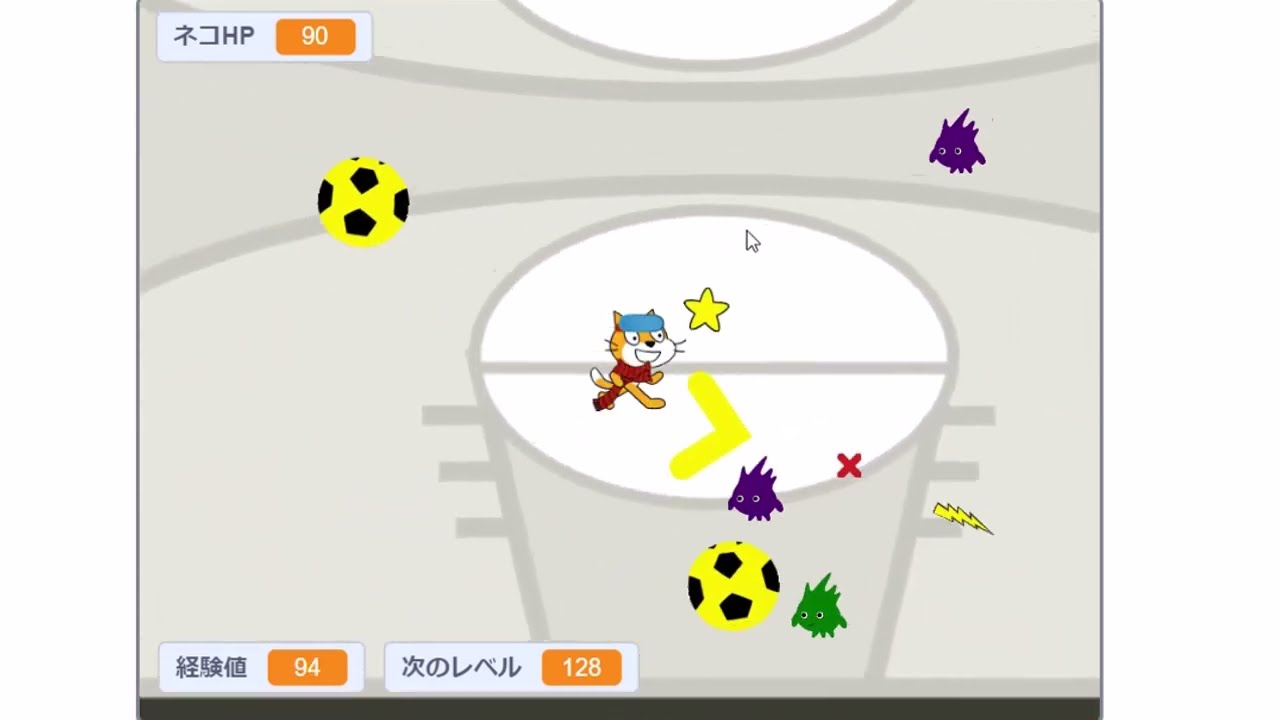 【Scratch】ダダサバイバーのようなゲームを作ってみた！