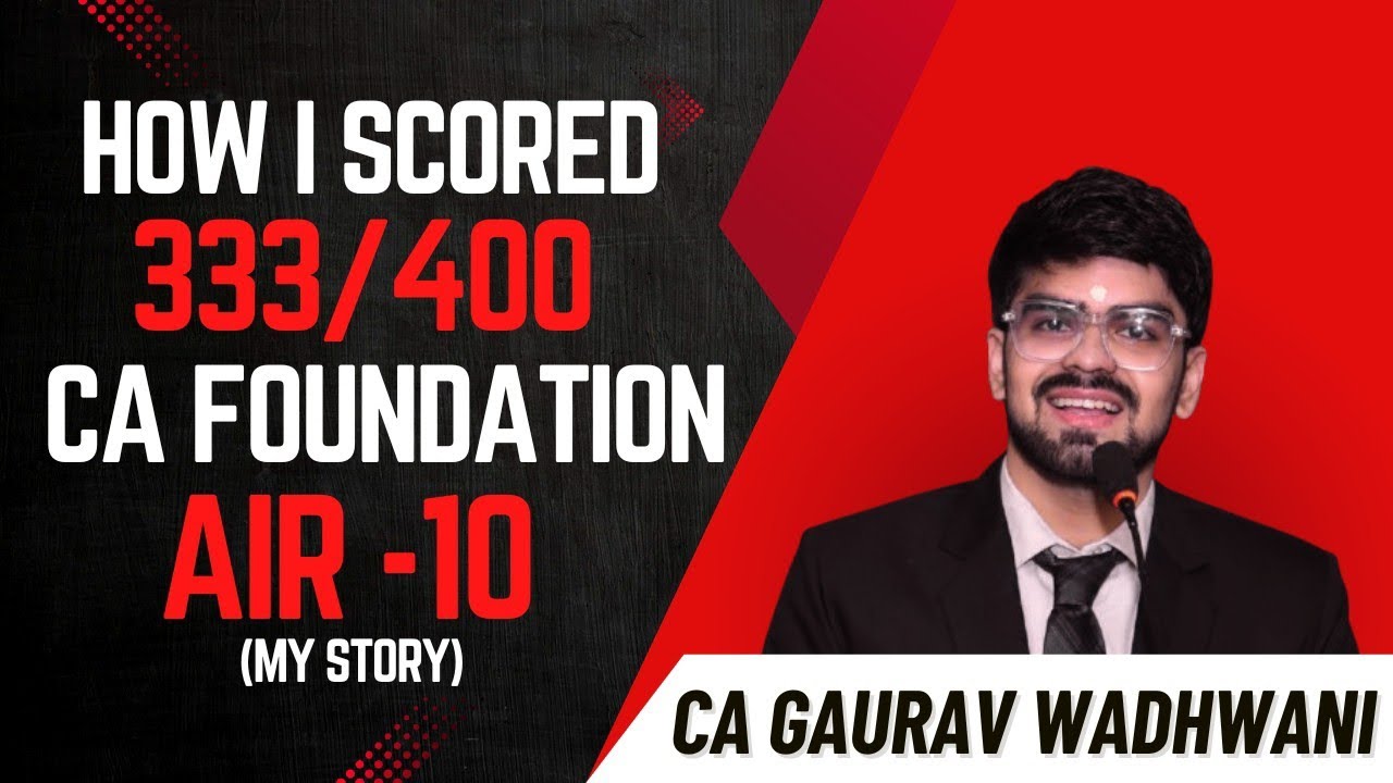 CA Foundation AIR 10 | How I Scored 333/400 (No Fake Motivation) 