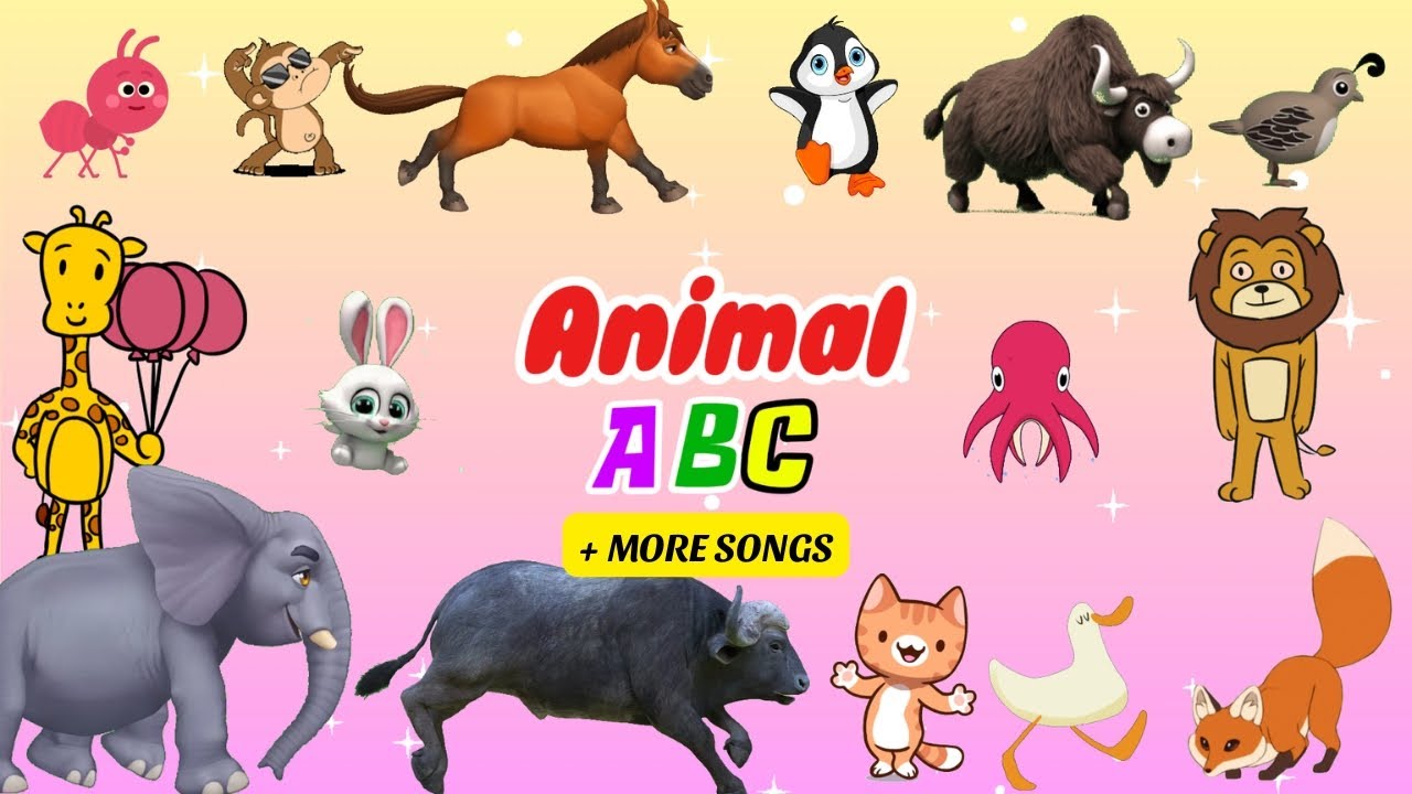 ABC Animal Song | Safari Animal Sounds Song | More Songs