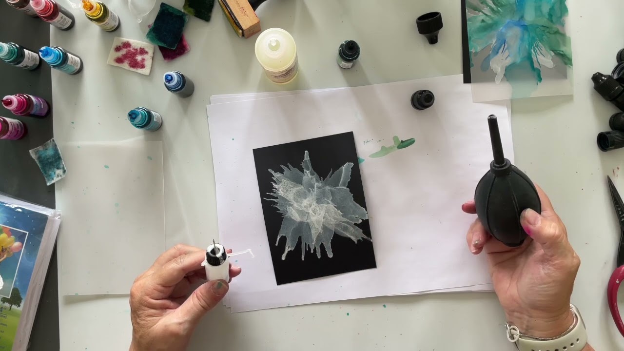 Having More Fun With THOSE Alcohol Inks! AND a discount code !!