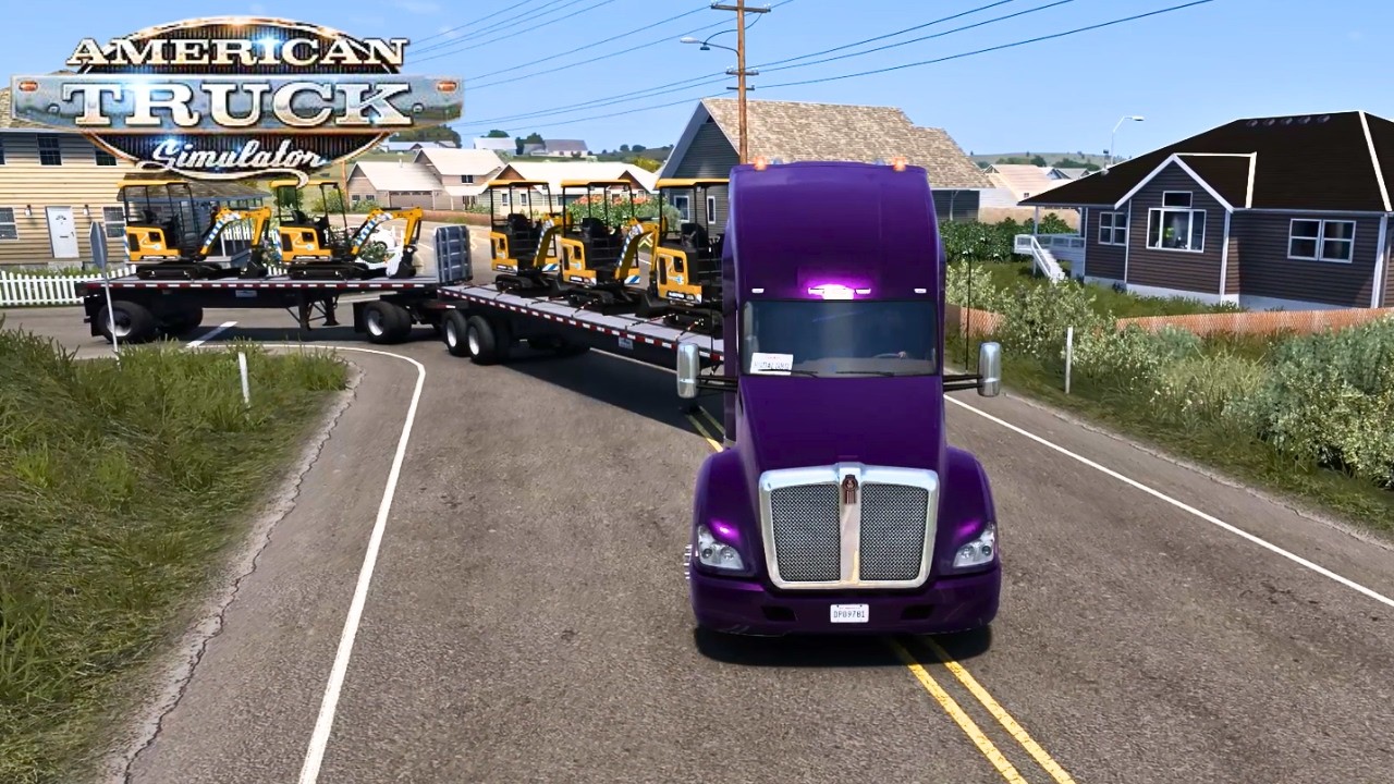 American Truck Simulator – Kenworth T680: Miniexcavadora JCB 19C-E hacia Washington