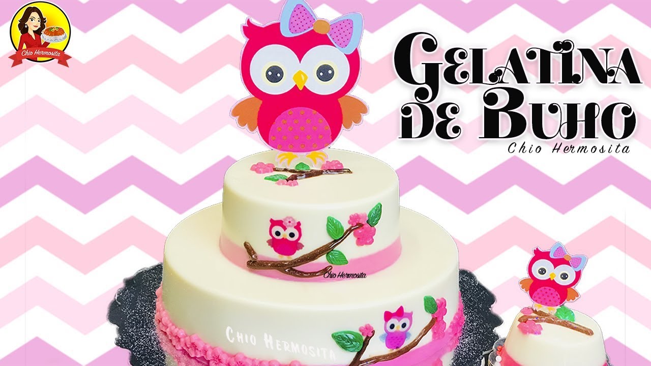 Gelatina de búho🦉💕🦉💕cremosita /con leches / mesa de postres💕para fiestas/ Baby