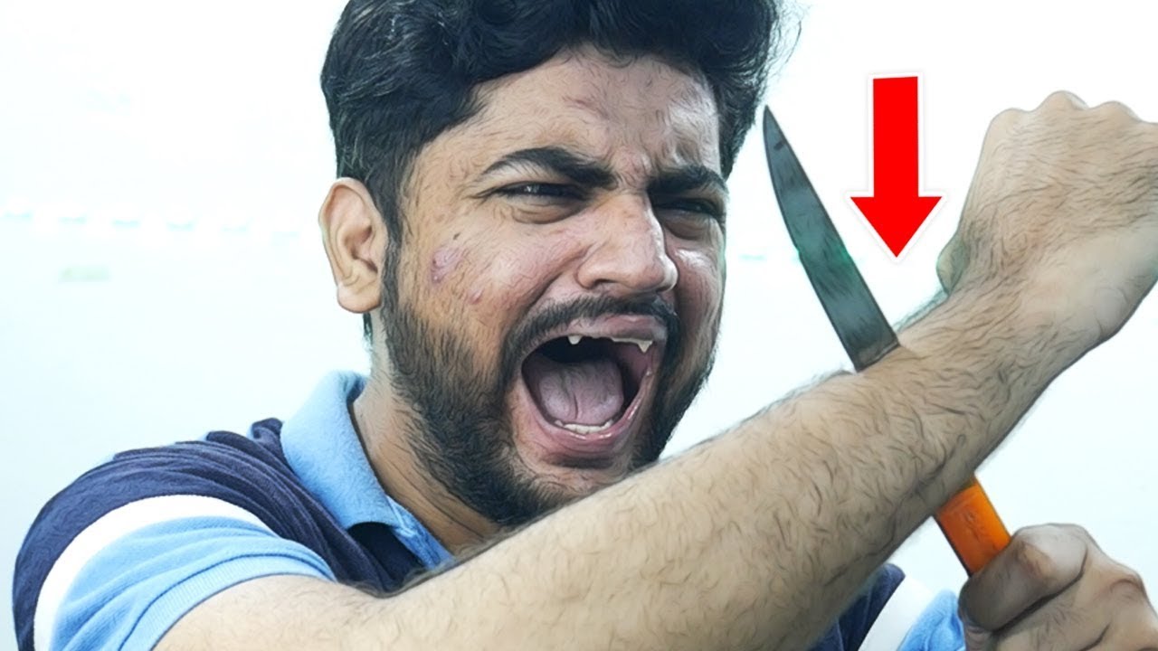 Hand Cutting With Knife Dangerous Magic Trick Revealed | @revealingworld5m