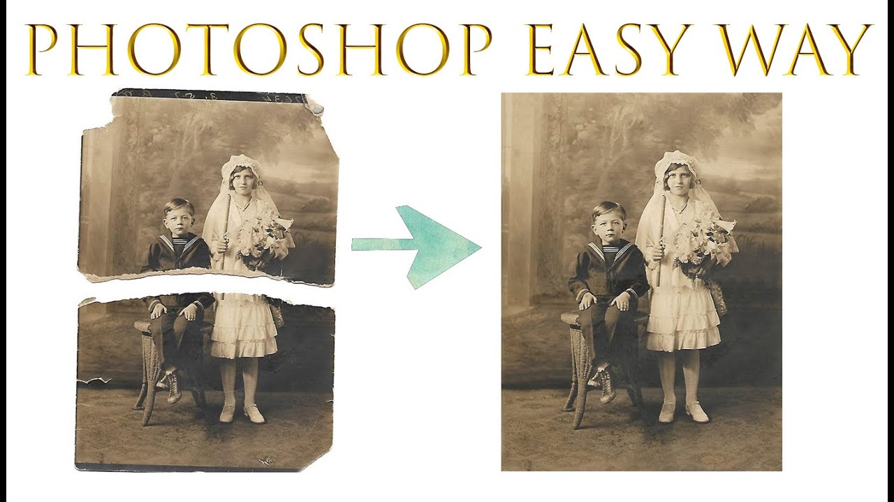 PHOTOSHOP TUTORIAL: Photo Restoration, How to repair and restore damaged Photographs