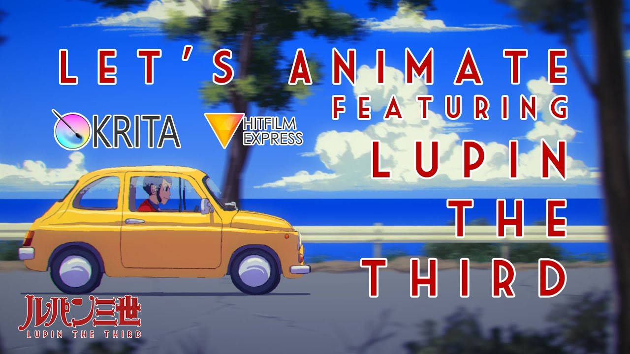 Let's Animate - Krita: Lupin The Third 🚗🚘🚙
