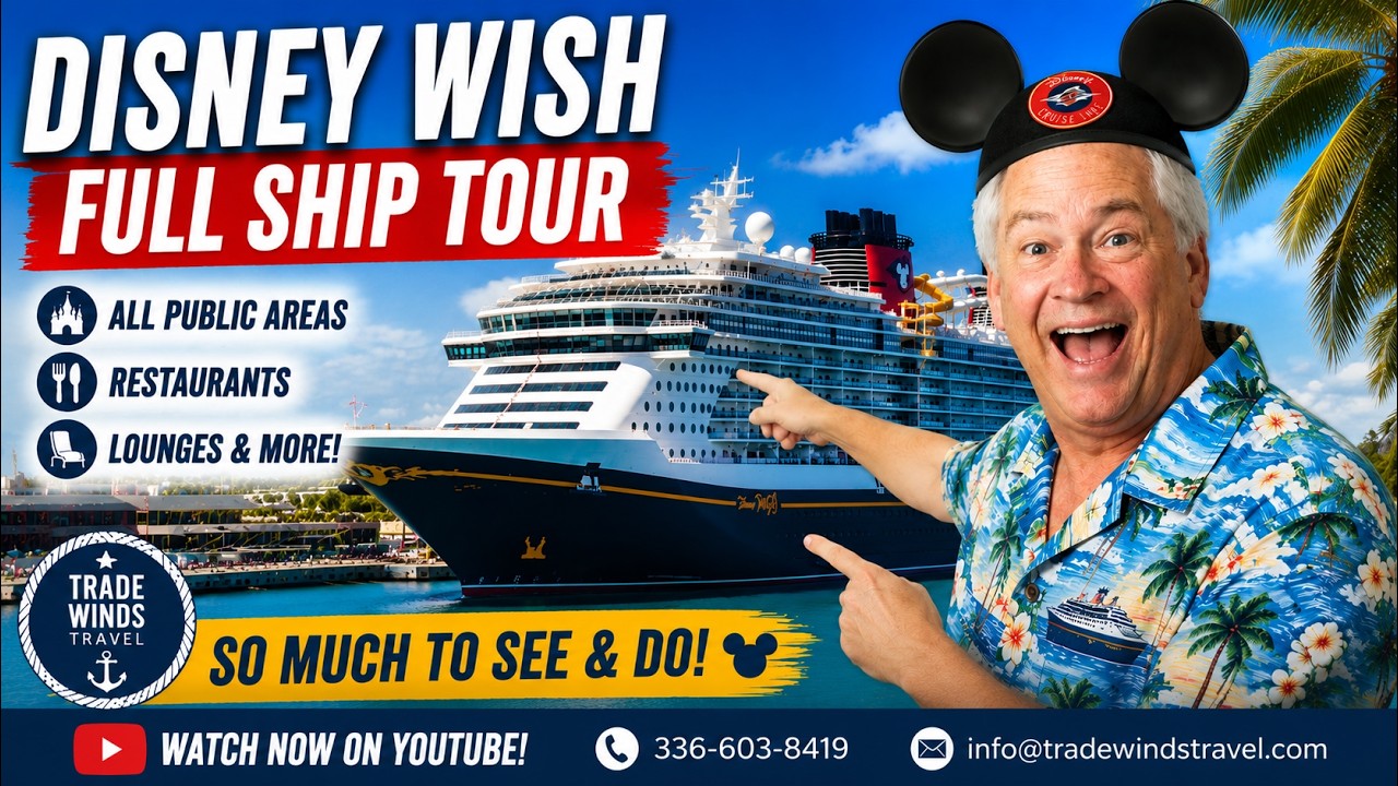 Экскурсия по кораблю Disney Wish: потрясающие общественные зоны, рестораны и многое другое.